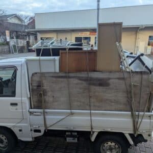 飯塚市で軽トラック山盛り分の不用品片付け