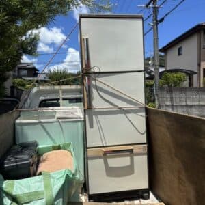 佐賀県多久市で引越しの際に古い洗濯機、冷蔵庫回収